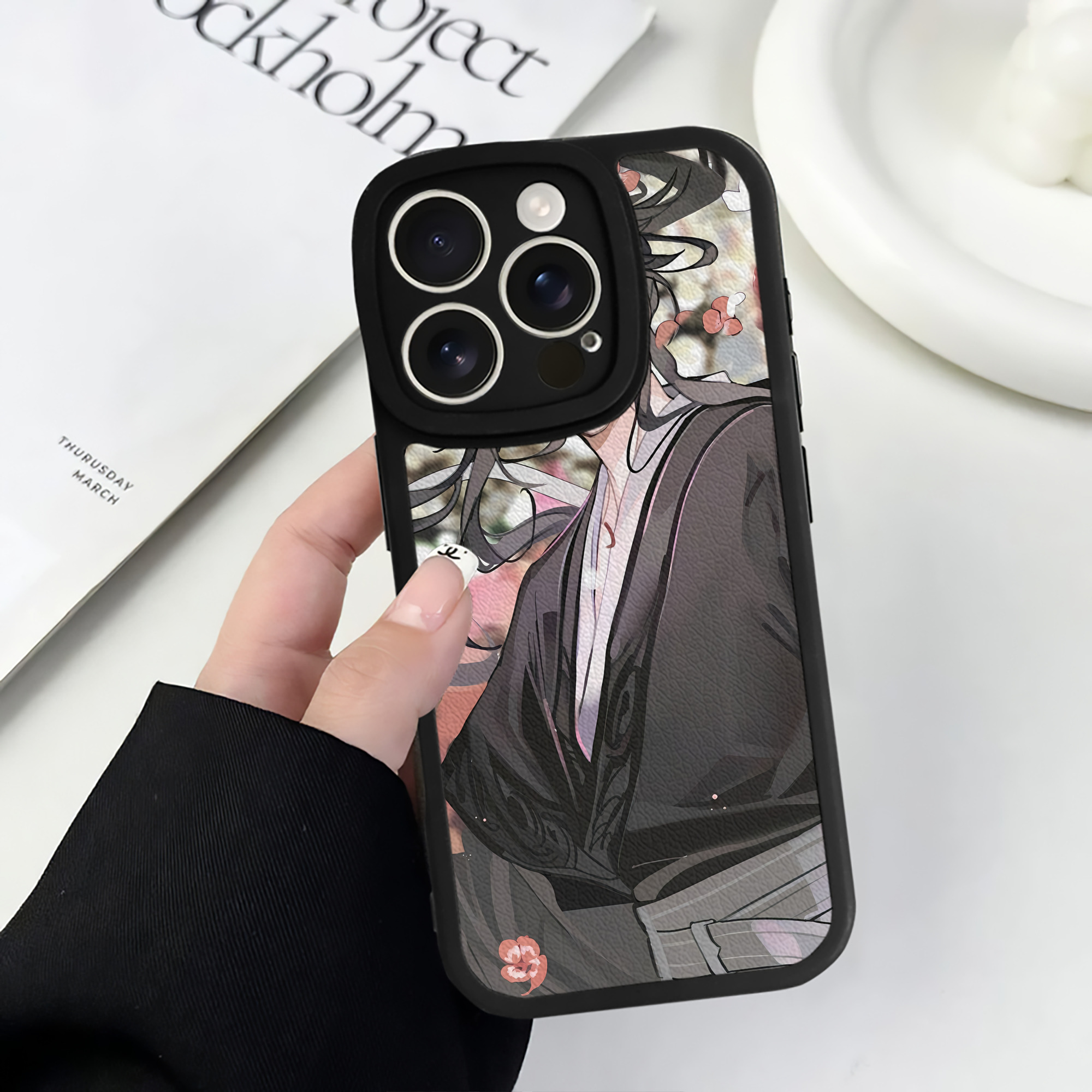 （画像用） 刀剣乱舞 Touken Ranbu 【iPhone 16シリーズ対応】シリコンスマホケース（レザー調） 材質：シリコン